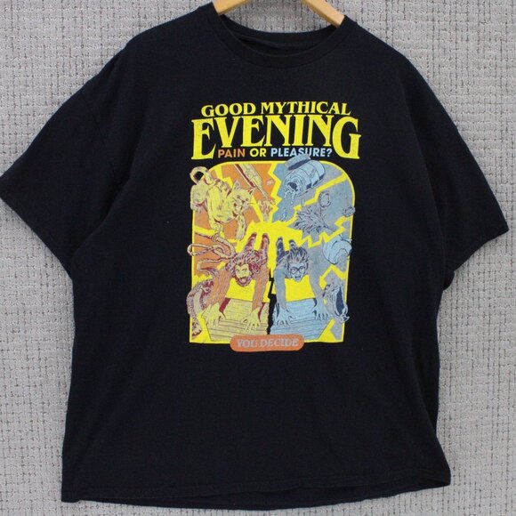 Mythical Shirt Mens 2XL Black Good Mythical Evening Graphic Promo Art Graphic - Picture 1 of 9